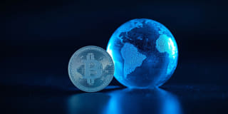Cryptocurrency weergegeven binnen het grotere geheel van wereldwijde financiële markten